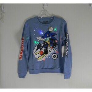 Freeze Sonic the Hedgehog Light Up Sweatshirt Ugly Christmas Sweater NWT